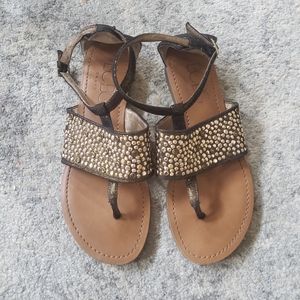 BCBG Beaded Sandals Sz 7/37